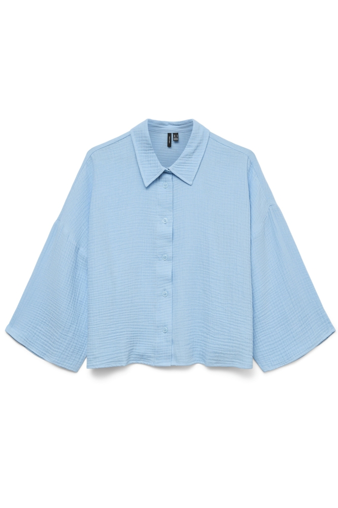 VMNATALI CROP SHIRT WVN NOOS 10279685 Airy Blue